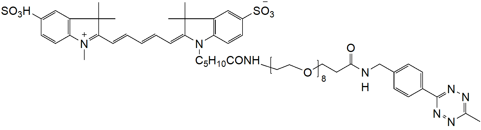 sulfo-Cy5-PEG8-Me-Tet